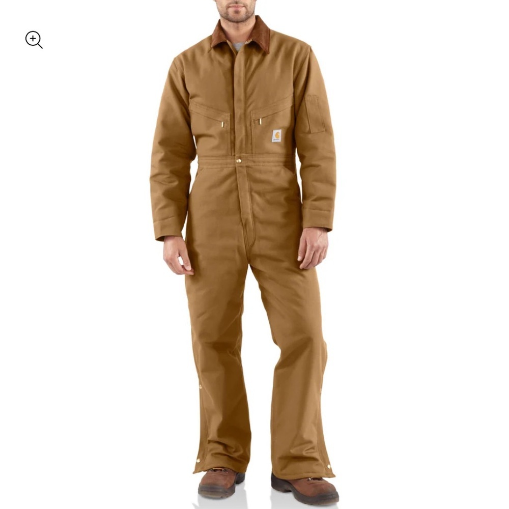 Vintage Carhartt X01 Brown Mens Coveralls sz 48 R